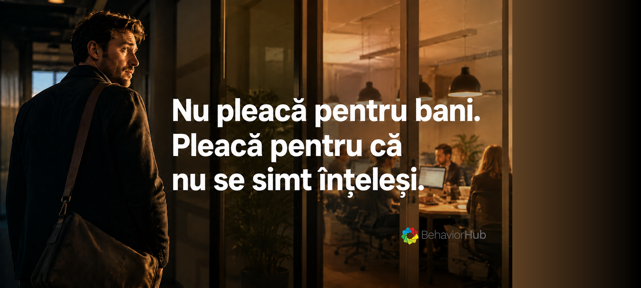 Angajat cu geanta care pleaca de la birou